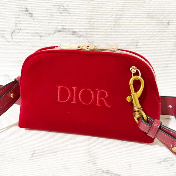 Dior Beauty Red Mini Velvet Bag - Picture 12 of 17
